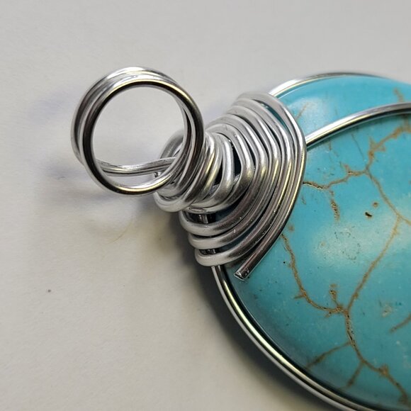 Turquoise Sterling Silver Pendant - Picture 5 of 13